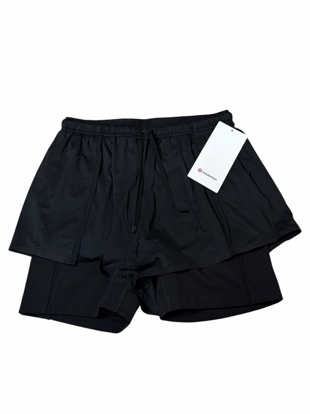 NWT Lululemon Lightweight 2-in-1 High-Rise Running Short (Black) Size S
